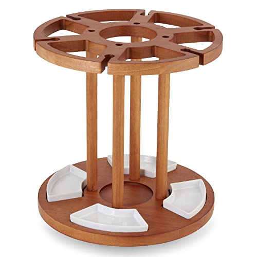 Wine Serving Carousel with Snack Tray and Bottle Chiller
