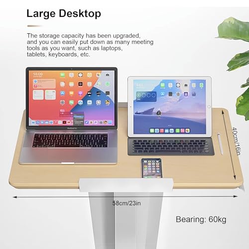 GMBAYUE Rednerpult Mobil Klappbar, Mehrzweck-Podium, Standing Desk für Laptops, Höhenverstellbarer Vortragspodiumständer für Restaurants, Kirchen, Seminare und Schulen(Yellow) – Bild 6