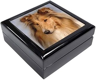 Rough Collie Dog Keepsake/Jewellery Box Christmas Gift