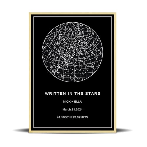 Poster personalizzato con mappa stellare delle costellazioni, stampa personalizzata con