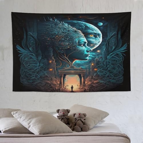 Tapisserie murale suspendue dieu de la sagesse tenture chambre coucher PAZZK