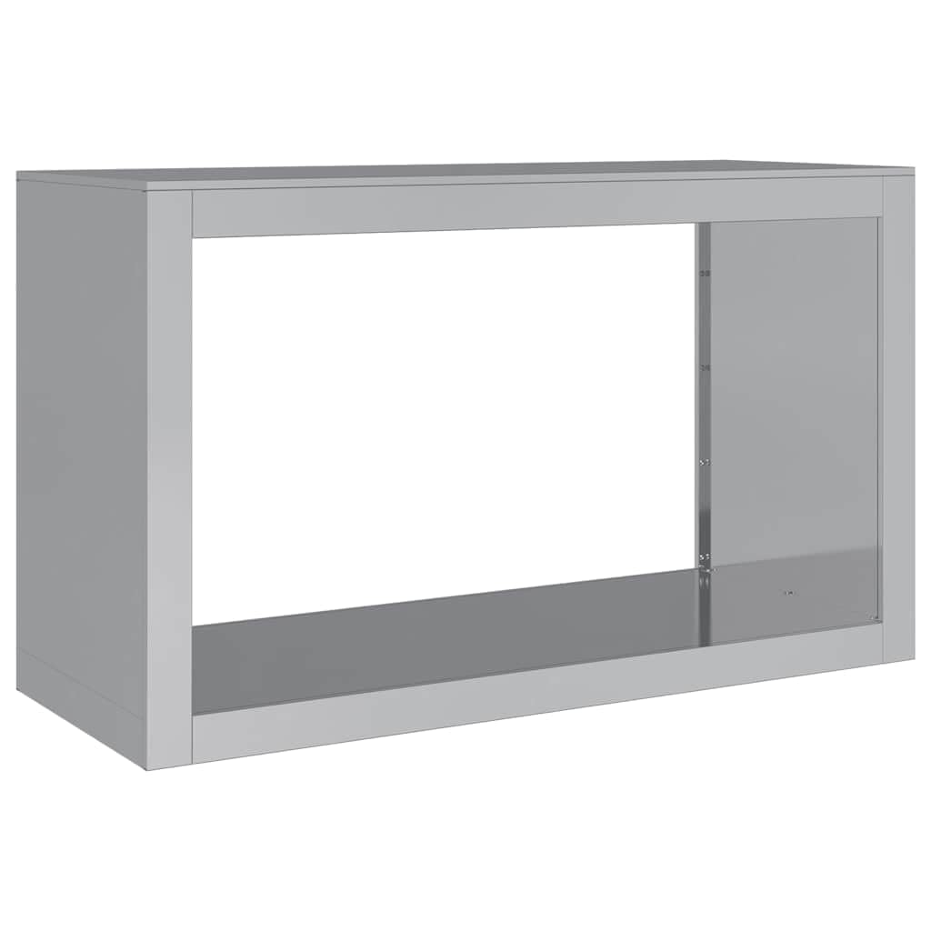 Brennholzregal aus verzinktem Stahl 100x40x60 cm, robustes Feuerholz Regal für Kamin und Ofen, praktischer Holzständer für Innen und Außen