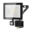 KSIPZE 50 W LED-spot, voor buiten, met bewegingsmelder, 4500 lm, buitenspot, waterdicht, 6000 K, koudwit, buitenverlichting voor tuin, garage, sportveld