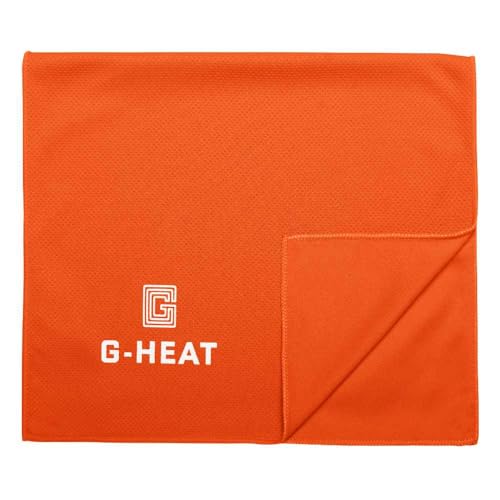 G-HEAT - Toalla de refrigeración de microfibra, 100 x 30 cm, toalla de deporte refrescante, antisudor, ligera y de secado rápido, ideal para fitness, yoga, senderismo (naranja)