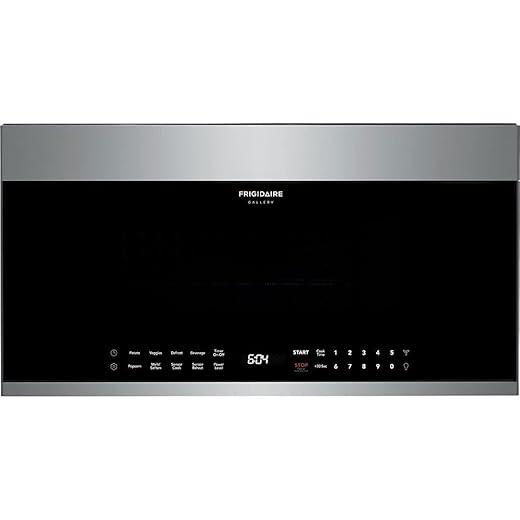 FRIGIDAIRE FGBM19WNVF 30" Gallery Series Stainless Steel Over The Range Microwave with 1.9 cu. ft. Capacity 300 CFM 1000 Watts and Sensor Cooking