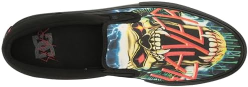 DC Men's Slayer Manual Slip On Skate Shoe, Black/Black/Green, 10 | Image 4