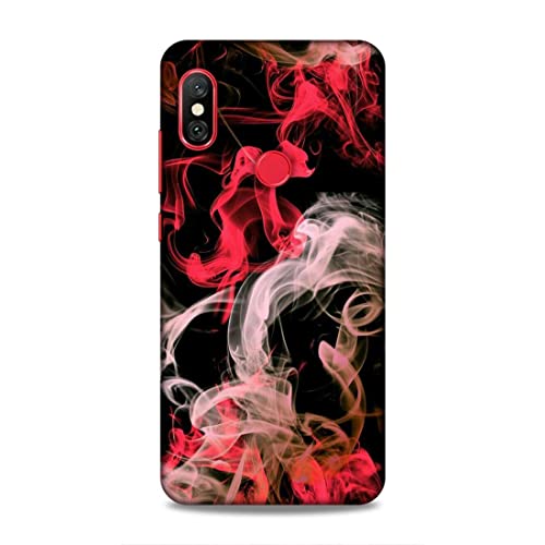 Image of Printed Mobile Back Hard Case Cover for Redmi Note 6 / Note 6 Pro | Smoke, Colourful Smoke, Red, White-2201