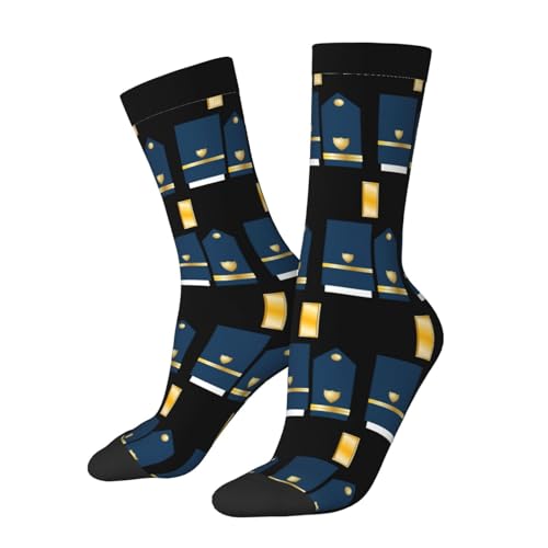 SIYTUAU Uscg O-1 Insignia Socks For Women Men Cushion Athletic Crew Socks Casual Wicking Socks