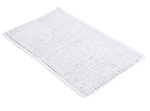 Olivia Rocco Bath Mat Plain Super Soft Deep Pile Heavy Weight Micro Bobble Bathmat Bathroom Shower Mat, 50 x 80 cm, White - Image 2