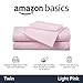 Amazon Basics Kid's Soft, Breathable, Easy-Wash Microfiber 3-Piece Sheet Set, Machine Washable, Twin, Light Pink, Solid