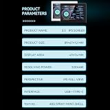 3,5-calowy monitor IPS Komputer CPU Monitorowanie GPU Podekran Obudowa ABS Wsparcie DIY Edycja motywów Darmowa aktualizacja oprogramowania (Czarny)
