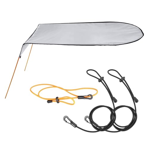 JHEUAYK Canoe Kayak Boat Sun Shade Canopy, Universal Single Canopy with Storage Bag for Inflatable Boat Kayak Fishing Outdoor 125x110cm