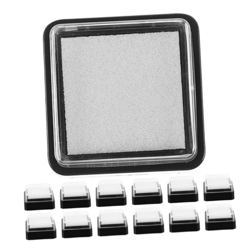 PLAFOPE 16 piezas Almohadillas de Tinta DIY para Sellos Personalizables Recargables y Portátiles para Manualidades Oficina y Actividades Educativas