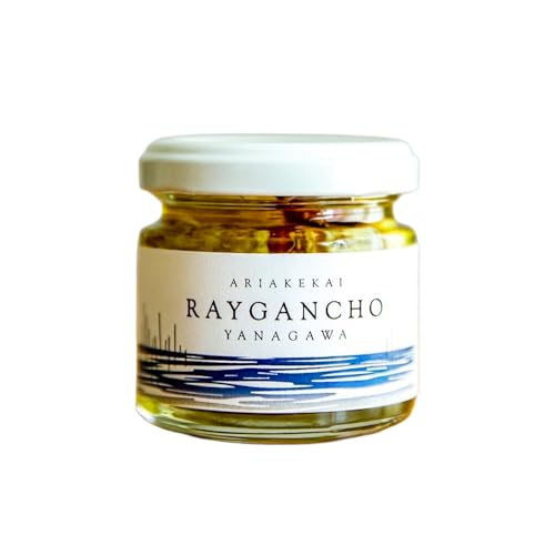 Raygancho (赤エイのアヒージョ) White [80g×1本] / 赤エイ アヒージョ 魚 おつまみ 惣菜 ご飯のお供 おかず 瓶詰 ギフト 贈答