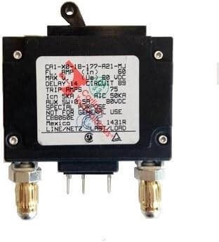 Eltek CBB060E - 60 Amp Bullet Breaker (Black Handle, Electro-Mechanical)