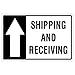 Tollyee Aluminum Warning Metal Sign Please Shipping and Receiving Yard Notice Signage Business Caution Sign for Gate Farmhouse Porch Street Road Outdoor Home Yard Security Notice Sign