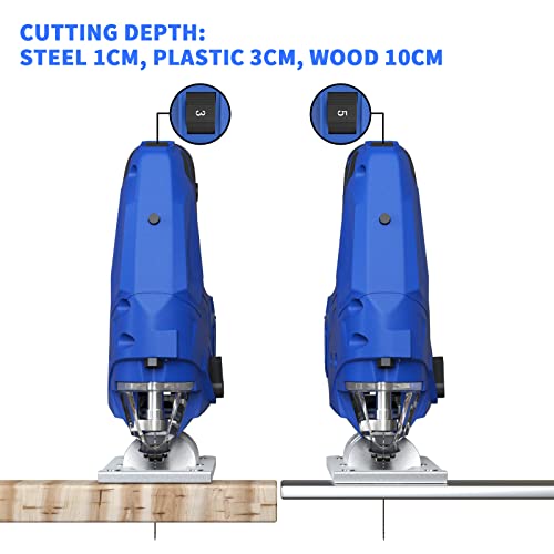800W 230V Electric Jigsaw, 6 Speeds, Laser Guide, LED Light, Electric Saw to Cut Wood Wood Cutter Jigsaw, Quick Tool Free Blade Change, 100mm Wood Cutting, 10mm Steel Cutting, 30mm Plastic Cutting 2 800W 230V Electric Jigsaw, 6 Speeds, Laser Guide, LED Light, Electric Saw to Cut Wood Wood Cutter Jigsaw, Quick Tool Free Blade Change, 100mm Wood Cutting, 10mm Steel Cutting, 30mm Plastic Cutting - Image 2