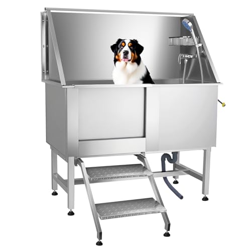 Cxforste Professional Stainless Steel Dog Washing Station for Home, 50