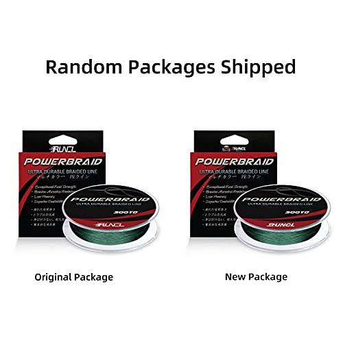 Image of RUNCL PowerBraid Fishing Line 4 /8 /9 Strands, Braided Fishing Line 300 /500 /1000Yds - Seamless Weaving Tech, Enhanced Coating Tech, Zero Stretch, High Sensitivity, Smaller Diameter - Braid Line 15-115LB