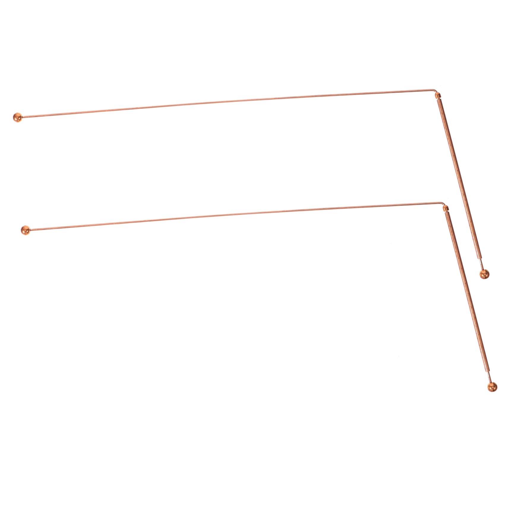 ERINGOGO 2pcs Portable Dowsing Rods Paranormal Divining Rod Divining Rods for Water Divining Accessories Divination Tools Treasure Divining Rods Long Dowsing Rod Copper Household Energy Bar