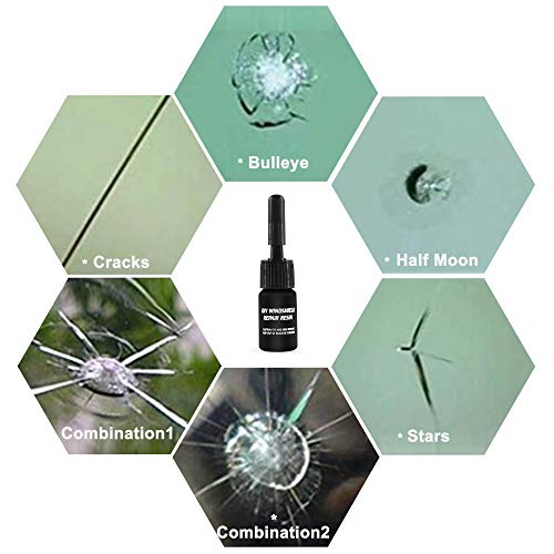 2020 New DIY Windshield Repair Kit, with UV Curing Light, Fast Repair, Car Glass Repair Tool Set for Half-Moon Cracks and The Combination Cracks - Thumbnail 5
