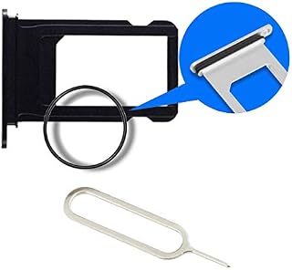 MMOBIEL SIM Card Slot Tray Holder Replacement Compatible with iPhone X - 5.8 inch - 2017 - Incl. Rubber Gasket and Sim Pin - Black