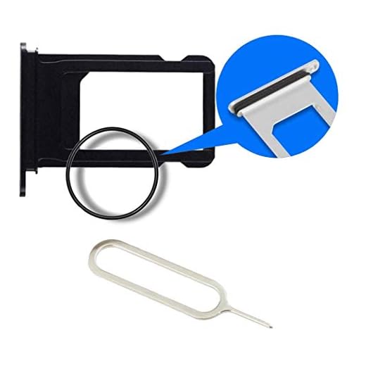 MMOBIEL Vassoio Carta SIM Compatibile con iPhone 7 2016 - Porta Scheda SIM - Inclusa guarnizione di gomma e Sim Pin - Nero