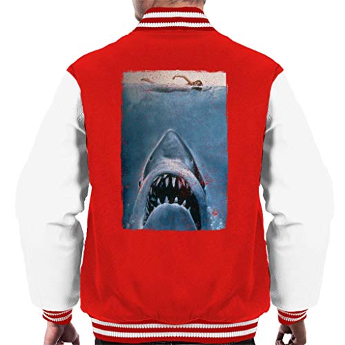 Veste Varsity Jaws pour homme avec le poster classique du film culte