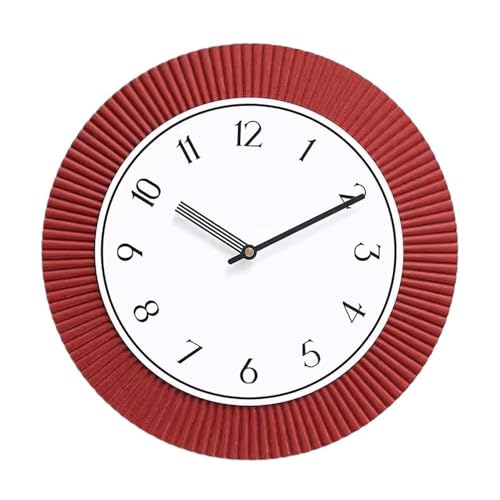 Dh2yjnbf3 Cocina El Nuevo Reloj Minimalista y Creativo for Colgar en la Pared es Adecuado for Salas de Estar, Estudio dormitorios Decoración del hogar(Red)
