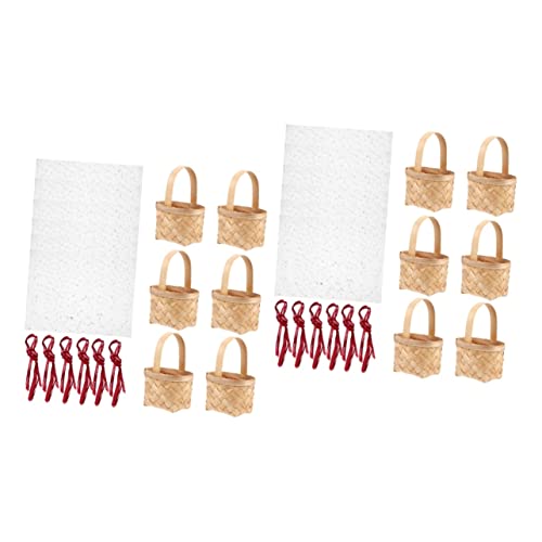Housoutil 12 Pçs Cesta De Compras Decoração De Casamento Cesta De Armazenamento De Brinquedos Cestas