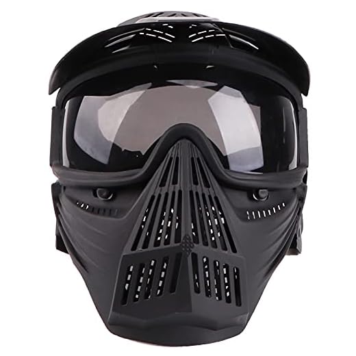 Senmortar Airsoft Mask Full Face Tactical Masks Protection Gear for Halloween CS Game Costume Accessories Motocross Cosplay Black & Grey