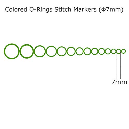 Hard Stitch Ring Markers For Knitting/Crochet/Etc(From Ø5Mm To Ø11Mm) 7 Colors 140Pcs Or 70Pcs (Hard O-Rings Ø7Mm, 7 Colors 140Pcs) #TOP2