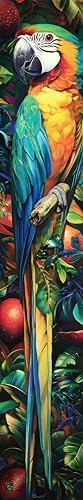 Image of BlissYard 2pcs Summer Door Banner Hawaiian Tropical Parrot Porch Sign Banner Tropical Floral Colorful Parrot Wall Hanging Banners for Outdoor Spring Summer Tiki Bar Decor Party Supplies