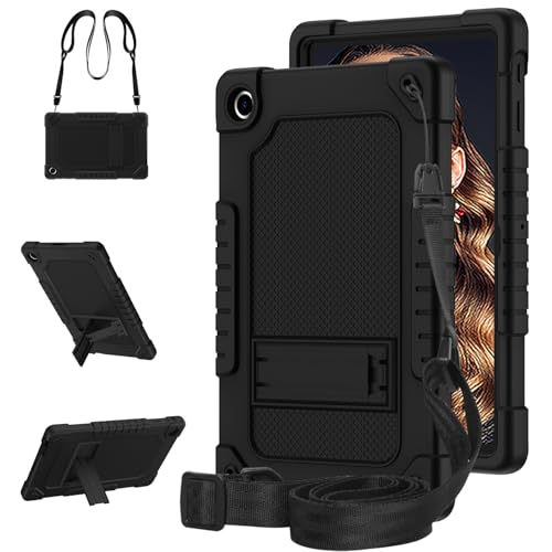 Hoibon for Onn 10.4 Tablet Pro Case Surf Onn Tablet Pro 10.4 Case Heavy Duty Built in Kickstand Shoulder Strap Cover for Walmart Onn 10.4 Tablet Pro 2023 Model:100110603(Black)