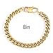 The detachable 18K gold bracelet adds a dazzling shine to your wrist for both men and women, exuding elegance and understated luxury. High end jewelry showcases fashion taste. ﻿ (18K gold, 8IN)