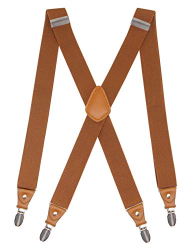 Image of Adjustable Elastic Suspenders for Men's and Women's with X Back Suspenders for Casual & Formal