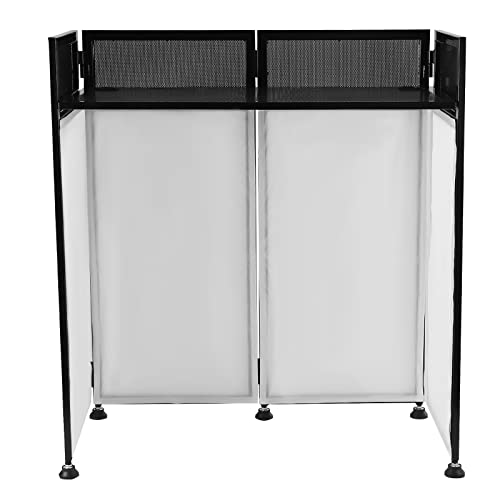 Pantalla plegable para DJ con estructura de aluminio y paneles blancos miniatura 4