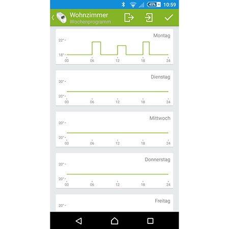 Zestaw 2-częściowy Bluetooth Smart termostat do grzejnika elektronicznego ze sterowaniem za pomocą aplikacji