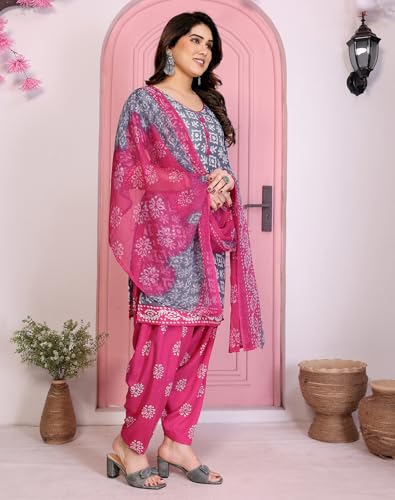 Image of Yashika Unstiched Crepe dress materials | Crepe Salwar Suit for women with dupatta | suit material for women unstitched