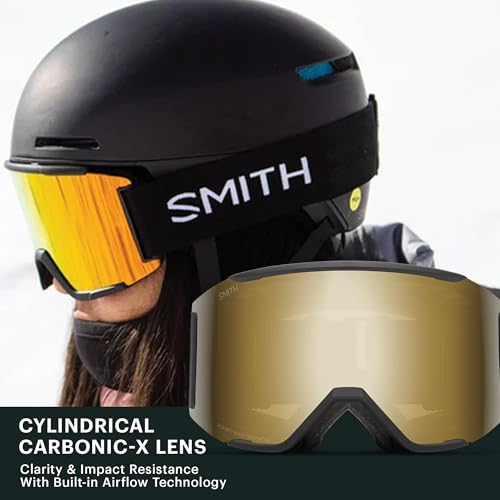Gafas de ventisca fotocromáticas SMITH Squad Mag Black antivaho para casco de nieve 3