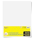 White Poster Board, Premium 2-Sided 22x28 for School Projects, Arts & Crafts, Water & Fade Resistant Posterboard for Signs & Presentations, Large Posterboard 22x28”, 100 Count