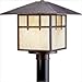 Mission Hills 1 Light Post Lantern Finish: Weathered Bronze