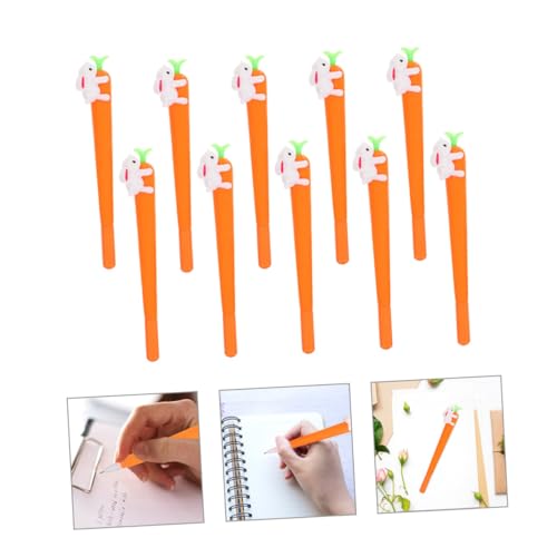 GRIRIW Gel Pens Rabbit Carrot Pen Funny Rabbit Gel Ink Silicone Gel Ink Carrot Easter s Cute Silica Gel Student Writing Fountain Pack of 10 - Image 4