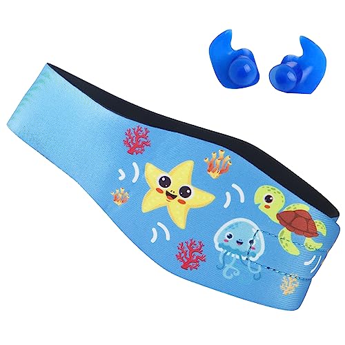 Schwimmen Stirnband für Kleinkinder, Kinder, Erwachsene - um die Ohren der Schwimmer zu schützen, Ohrenschutz - Wasser fernhalten Halten Sie die Ohrstöpsel im Wasserdichten Band