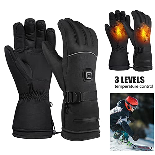 yeacher Luvas quentes de aquecimento Luvas de esqui elétricas Controle de temperatura de 3 níveis pa