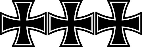 Etaia - 5x5 cm - 3 Stück HQ Autoaufkleber Eisernes Kreuz Deutschland Sticker Auto Motorrad Aufkleber