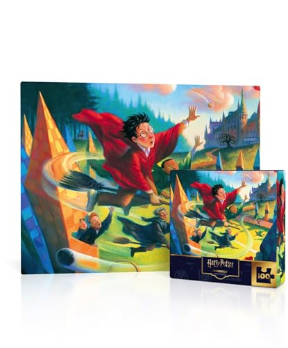 New York Puzzle Company - Harry Potter Quidditch Mini - 100 Piece Jigsaw Puzzle for Adults by Mary GrandPré