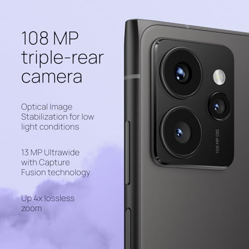 Image of HMD Skyline 5G | Android 14 | Unlocked Smartphone | Dual SIM | US Version | 8 /256GB | 6.55 inch 144Hz pOLED Screen | 108MP Triple Camera | 50MP Selfie Camera | Twisted Black