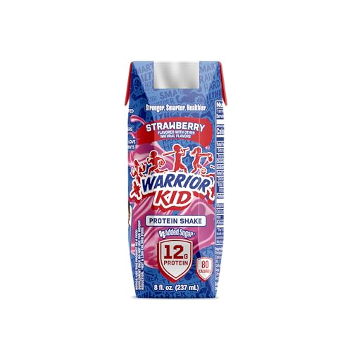 Image of Jocko Fuel Warrior Kid Grass Fed Protein Shake, Strawberry 8.25oz | 12 Pack