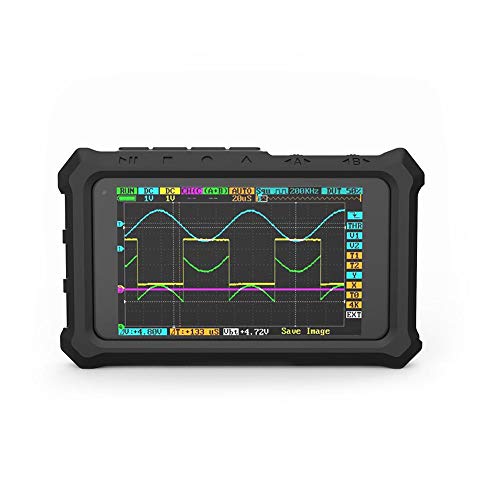 Image of Oscilloscope Silicone Shell, Black DS213 Mini Oscilloscope Silicone Case Shell with 1PCS Ring Bracket Oscilloscope Protective Cover Oscilloscope Accessories
